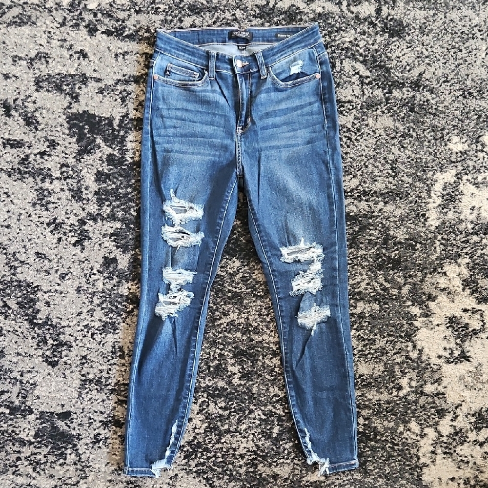 Judy Blue Distressed Blue Jeans